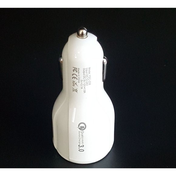 3 X Dual LED Port Car Charger for iPhone, Samsung and other devices - White - Picture 4 of 6